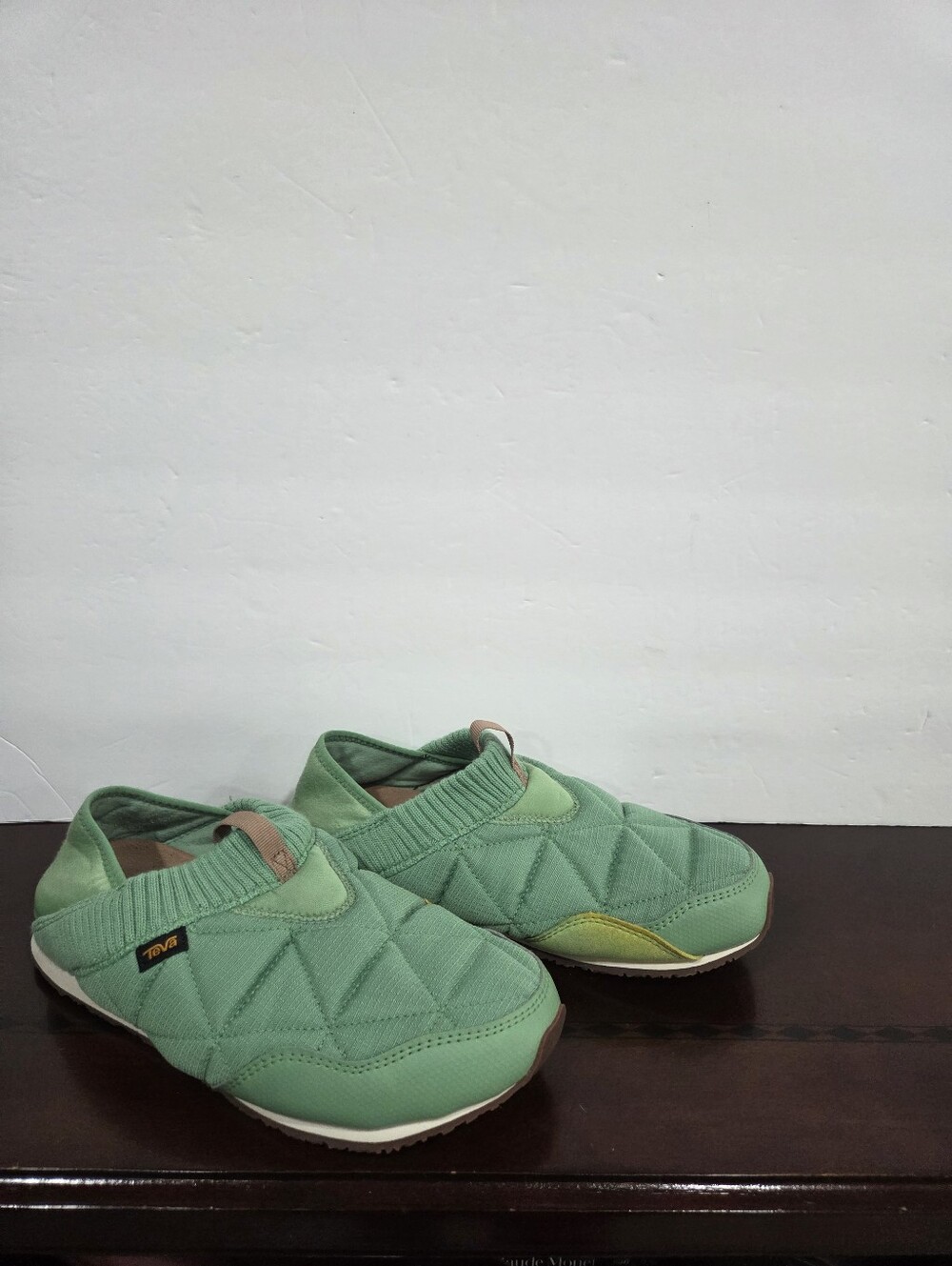 Teva ReEmber Moc Slippers  Green Quilted Slip-On Shoes Sz.9